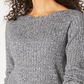 Karen Scott Women's Boat Neck Cotton Sweater Grey Size Small