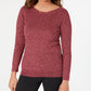 Karen Scott Women's Boat Neck Cotton Sweater Red Size Large