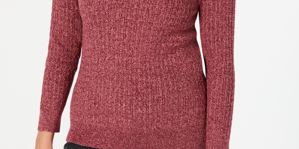 Karen Scott Women's Boat-Neck Cotton Sweater Red Size Small
