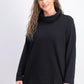 Karen Scott Women's Sport Cowl-Neck Top Black Size Small