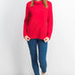 Karen Scott New Cowl Neck Long Sleeve Shirt Top Red Size X-Small