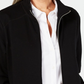 Karen Scott Women's Stand Collar Zip Front Jacket Black Size X-Small