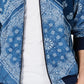 American Rag Men's Quilted Bandana Jacket Blue Size Medium