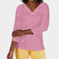 Karen Scott Women's Eyelet Trim Top Pink Size X-Small