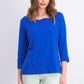 Karen Scott Women's Crochet Square-Neck Top Navy Size X-Small