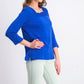 Karen Scott Women's Crochet Square-Neck Top Navy Size X-Small