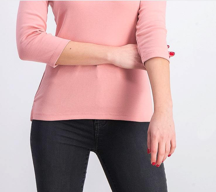 Karen Scott Women's Crochet Square Neck Top Pink Size Small