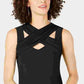 INC International Concepts Women's Crisscross Cutout Top Black Size X-Small