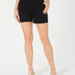 Style & Co Women's Belted Denim Shorts Black Size 16
