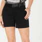 Style & Co Women's Belted Denim Shorts Black Size 16