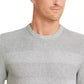 Club Room Men's Cotton Solid Textured Crew Neck Sweater Grey Size XX-Large