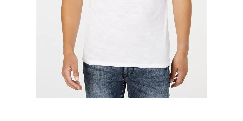 INC International Concepts Men's V-Neck Pocket T-Shirt White Size Medium