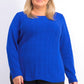 Charter Club Women's Cable Sweater Blue Size XX-Large