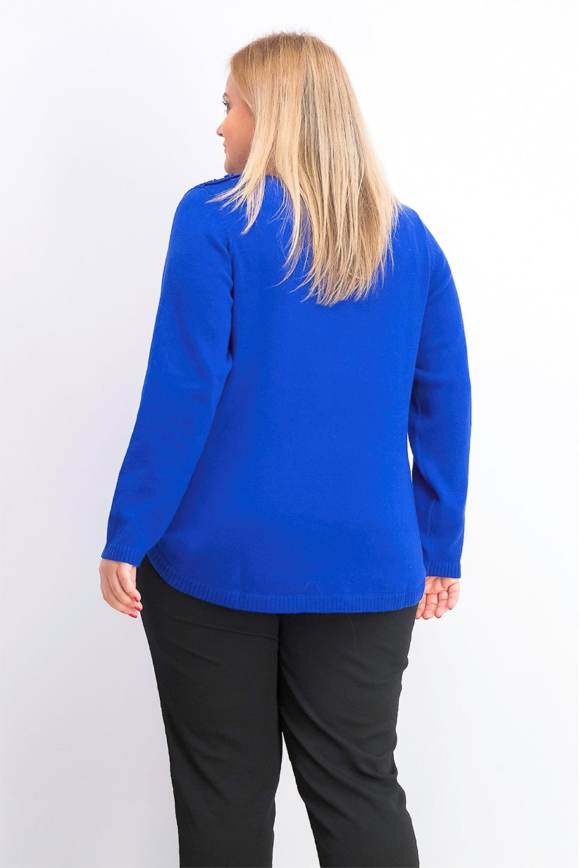 Charter Club Women's Cable Sweater Blue Size XX-Large