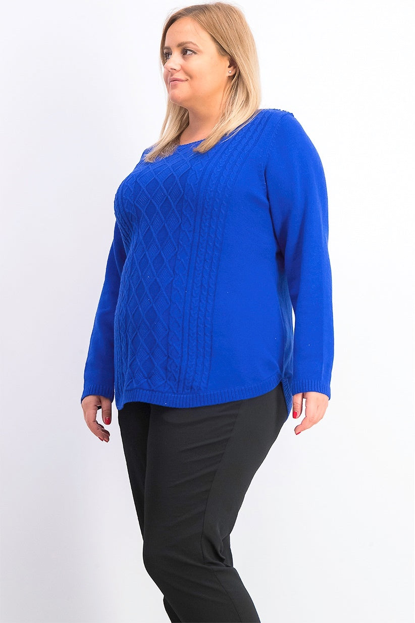 Charter Club Women's Cable Sweater Blue Size XX-Large
