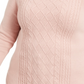 Charter Club Women's Plus Size Cable-Knit Sweater Pink Size 0X