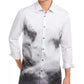 Alfani Men's Button Front Long Sleeve Casual Shirt Grey Size X-Large