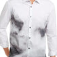Alfani Men's Button Front Long Sleeve Casual Shirt Grey Size X-Large