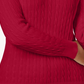 Karen Scott Women's Petite Cotton Cable-Knit Sweater Red Size Petite X-Large