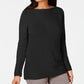 Karen Scott Women's Cotton Boat Neck Sweater Black Size Medium