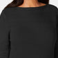 Karen Scott Women's Cotton Boat Neck Sweater Black Size Medium