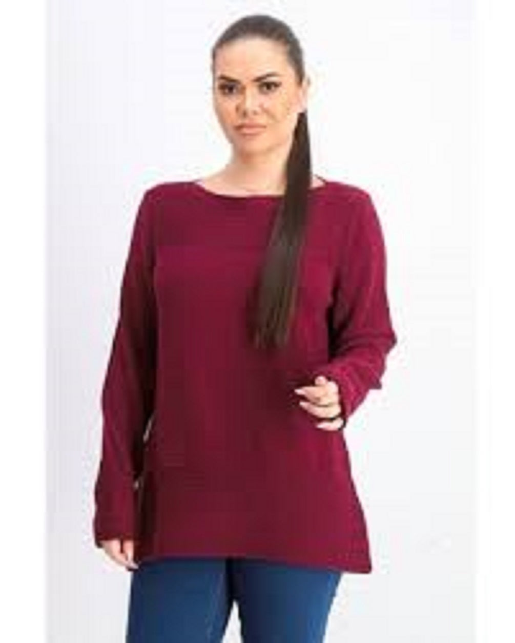 Karen Scott Women's Cotton Boat-Neck Sweater Red Size Large