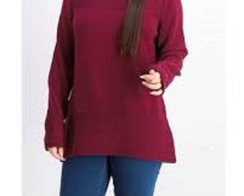 Karen Scott Women's Cotton Boat-Neck Sweater Red Size Large