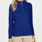 Karen Scott Women's Cotton Mock Neck Pullover Blue Size Petite Small