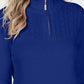 Karen Scott Women's Cotton Mock Neck Pullover Blue Size Petite Small