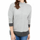 करेन स्कॉट महिला एरिन कॉटन कलरब्लॉक्ड मॉनिक स्वेटर ग्रे साइज़ लार्ज