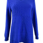 Karen Scott Cotton Mixed-Stitch Sweater Bright Blue Size Medium