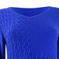 Karen Scott Cotton Mixed-Stitch Sweater Bright Blue Size Medium
