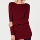 Karen Scott Women's Textured Tunic Sweater Red Size XX-Large