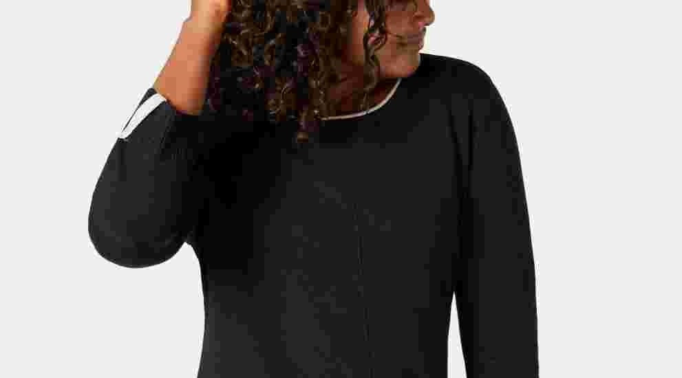 Karen Scott Women's Cotton Sweater Black Size X-Large