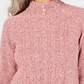 Karen Scott Women's Petite Mock-Neck Cable-Knit Sweater Pink Size Petite Large