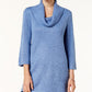 Karen Scott Women's Cowlneck Tunic Blue Size X-Small
