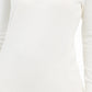 JM Collection Women's Embellished-Sleeve V-Neck Sweater Natural Size Large