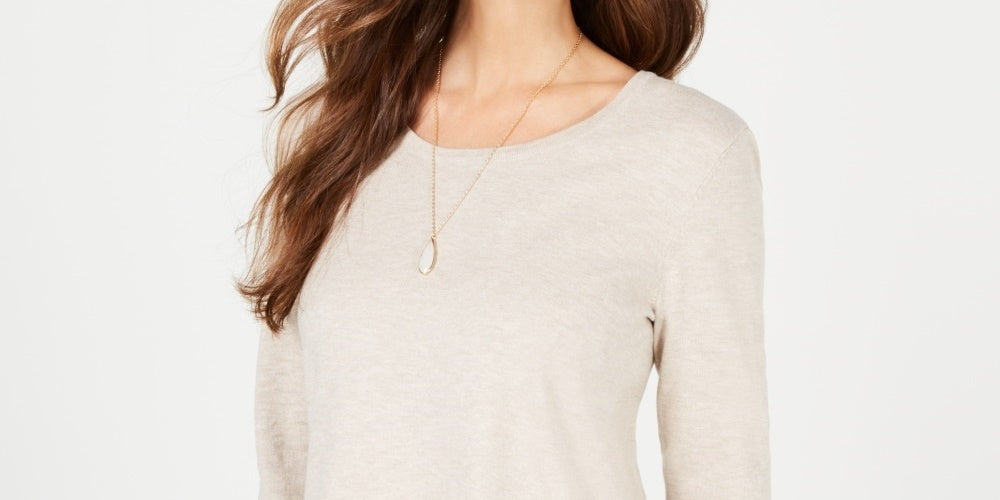 Style & Co Women's Layered-Look Tunic Beige Size X-Small