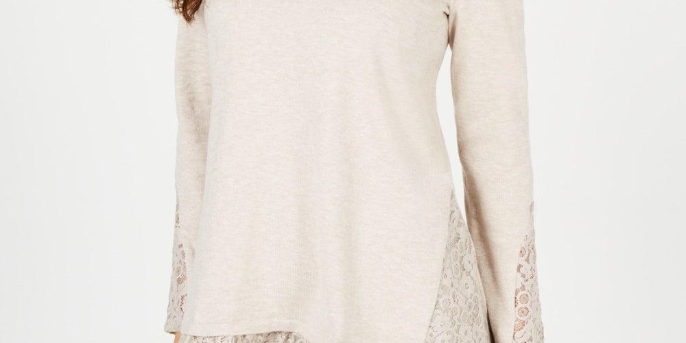 Style & Co Women's Layered-Look Tunic Beige Size X-Small