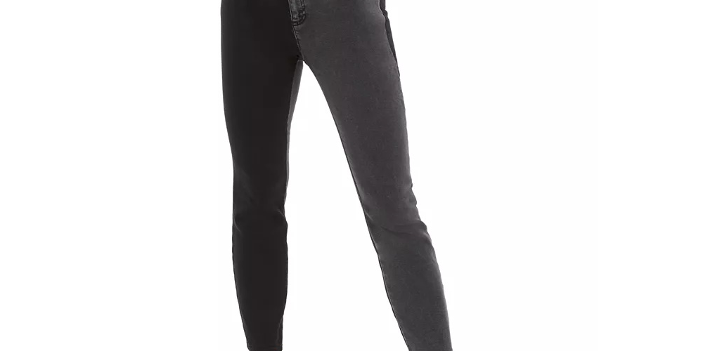 INC International Concepts Women's Two-Tone Skinny Jeans Black Size 6