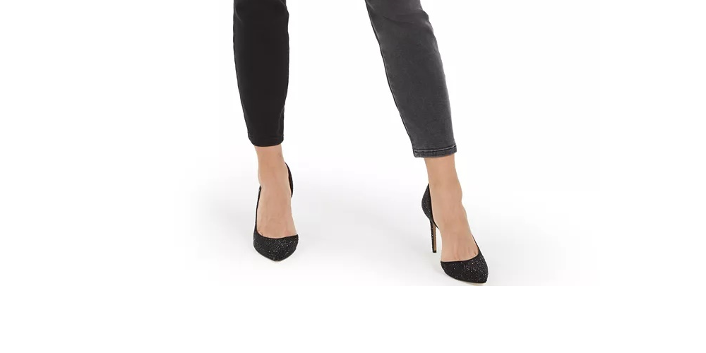 INC International Concepts Women's Two-Tone Skinny Jeans Black Size 6