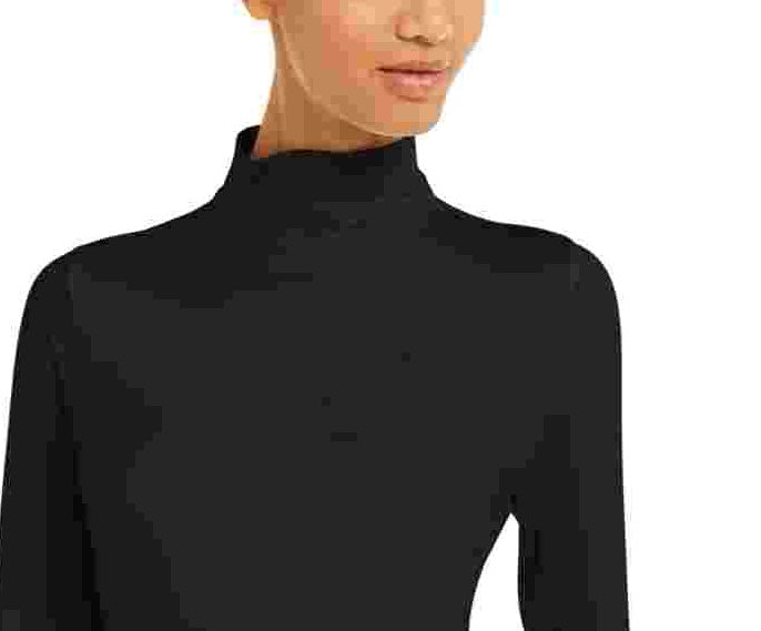 Alfani Women's Mock Neck Top Black Size X-Large