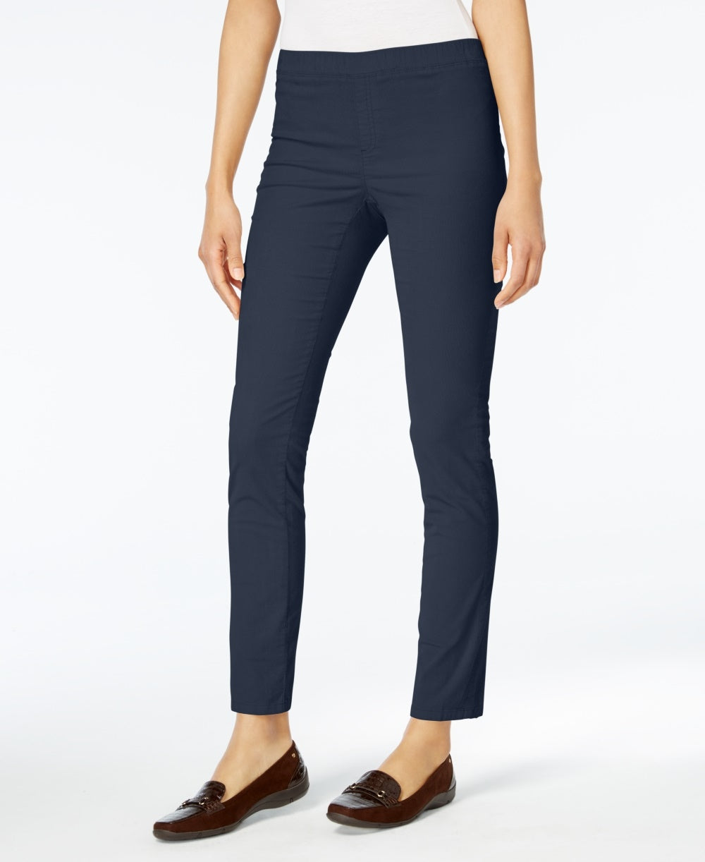 Karen Scott Women's Petite Corduroy Pull-On Pants Navy Size Petite Small-Medium