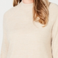 Karen Scott Women's Beige Long Sleeve Crew Neck Top Beige Petite Small