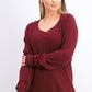 Karen Scott Women's Textured-Stripe Sweater Red Size Small