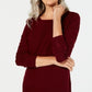 Karen Scott Women's Textured-Stripe Sweater Wine Size X-Small
