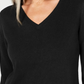 Karen Scott Women's V Neck Sweater Black Size Petite Small-Medium