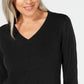 Karen Scott Women's V Neck Sweater Black Size Petite Small