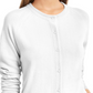 Karen Scott Women's Petite Luxsoft Button Cardigan White Size Petite Large