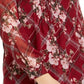 Charter Club Women's Printed Pintuck Front Top Wine Size 1X